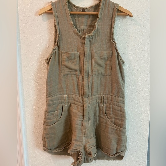Free People Pants - Free People Raw Frayed Edge Shorts Romper